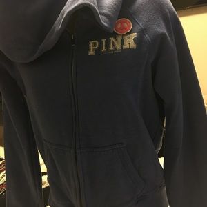 PINK hoody, blue, size large, Go UK